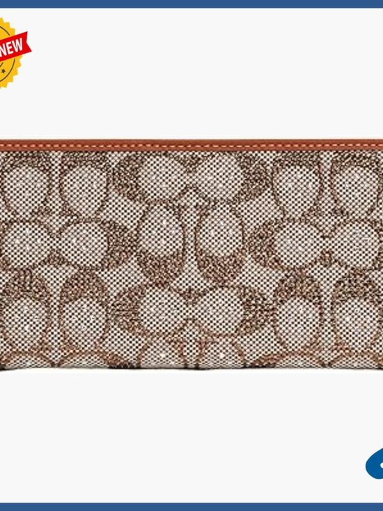 Handbags - Slim Wallet with Pushlock Closure, Faux Leather, 3 Compartments